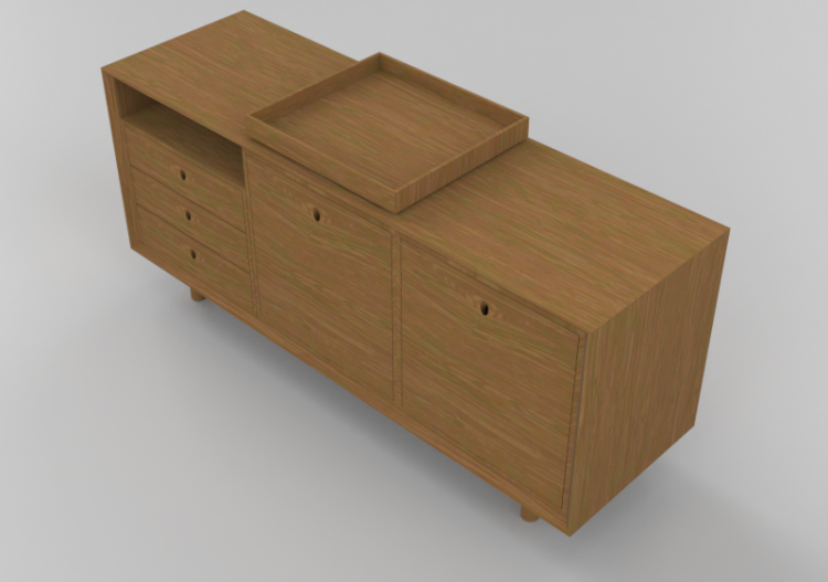 Meubles 3D - Buffet en bois - Schuster - Blocos - ACCA...