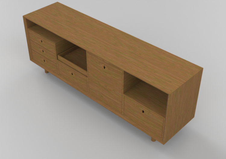 Muebles 3D - Bufet de madera - Schuster - Blocos - ACCA...