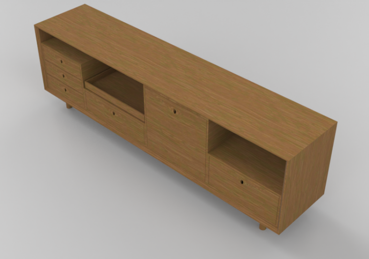 Mobili 3D - Buffet in legno - Schuster - Blocos - ACCA...