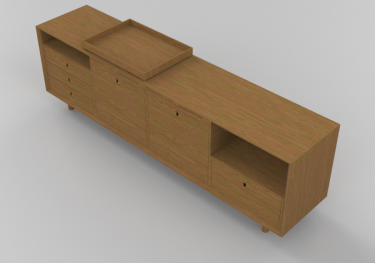 Mobili 3D - Buffet in legno - Schuster - Blocos - ACCA...