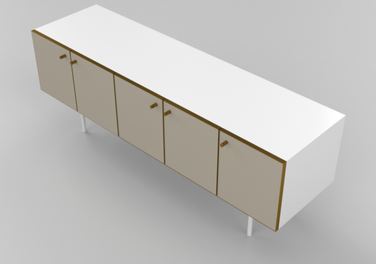 3D Furniture - Wood Buffet - Schuster - Quadros - ACCA...