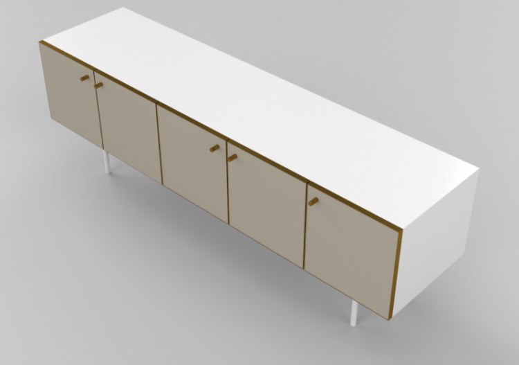 3D Furniture - Wood Buffet - Schuster - Quadros - ACCA...