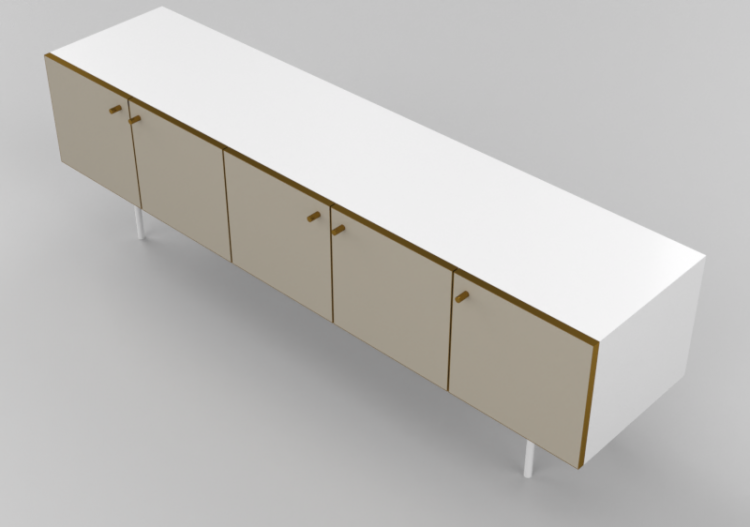 3D Furniture - Wood Buffet - Schuster - Quadros - ACCA...