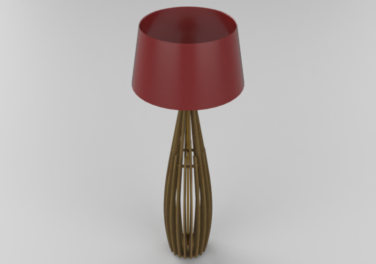 Lámpara de pie 3D - Lámpara de madera - Schuster - Cavalete...