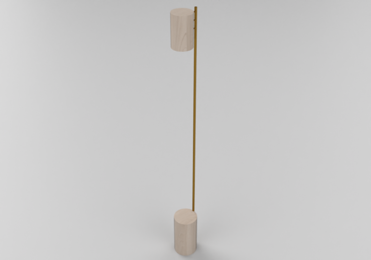 Lámpara de pie 3D - Lámpara de madera - Schuster - Paisana...