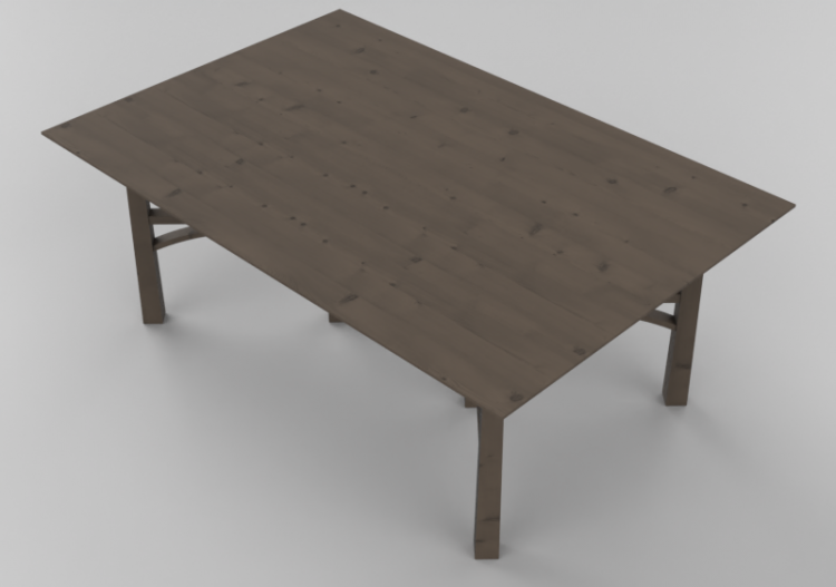 Mesas 3D - Mesa de madera maciza - Thos. Moser - ACCA...