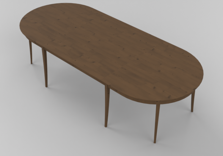 Mesas 3D - Mesa de madera maciza - Thos. Moser - ACCA...