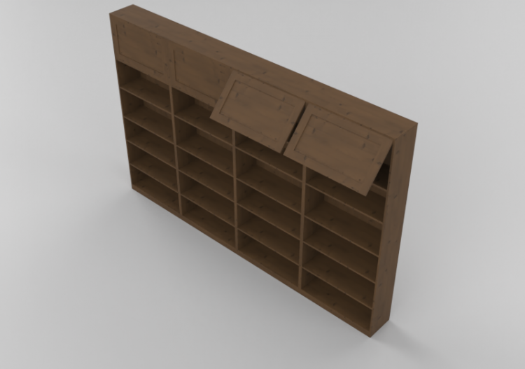 Bibliothèque 3D - Bibliothèque en bois massif - Thos. Moser...