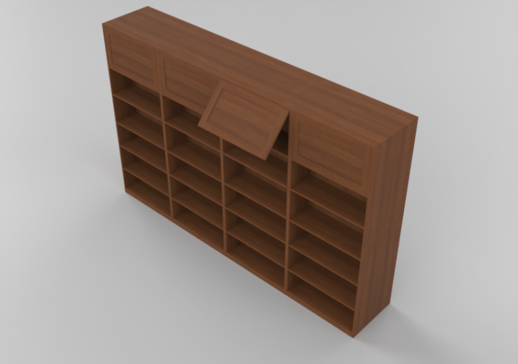 Bibliothèque 3D - Bibliothèque en bois massif - Thos. Moser...