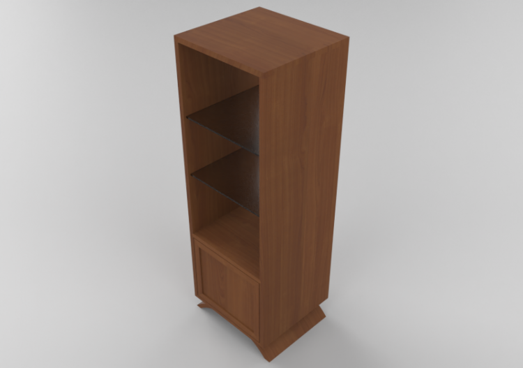 3D Bookshelves and Containers - Solid wood storage box -...