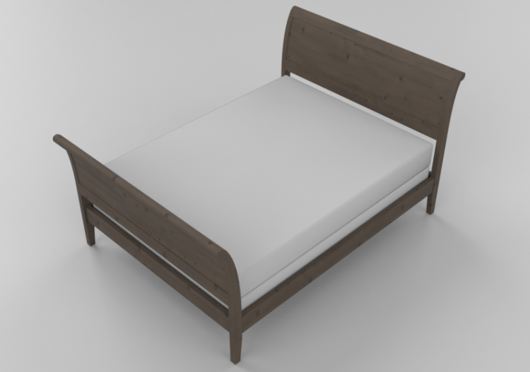 Beds and Side Cabinets 3D - Solid wood bed - Thos. Moser -...
