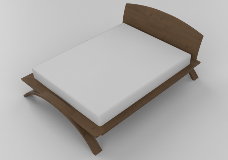 Beds and Side Cabinets 3D - Solid wood bed - Thos. Moser -...