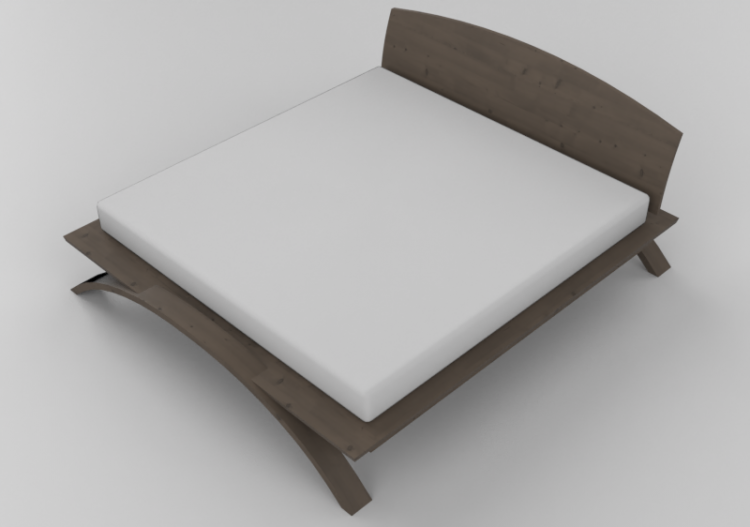 Beds and Side Cabinets 3D - Solid wood bed - Thos. Moser -...