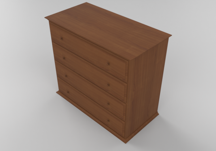 Armoires 3D - Commode avec quatre tiroirs - Thos. Moser -...
