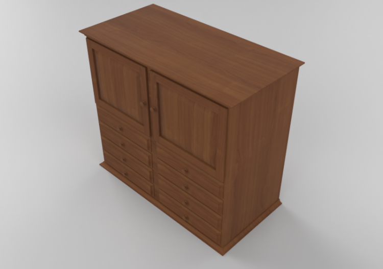 Armoires 3D - Commode avec sept tiroirs - Thos. Moser -...