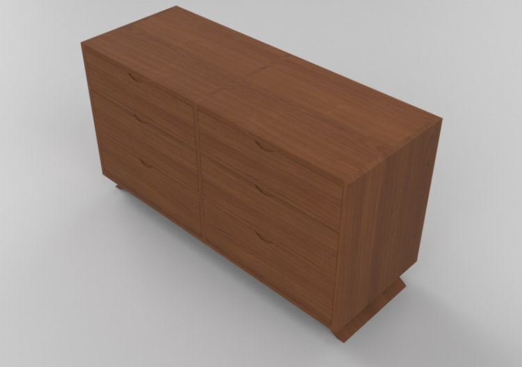 Armarios y Cómodas 3D - Cajonera con seis cajones - Thos....