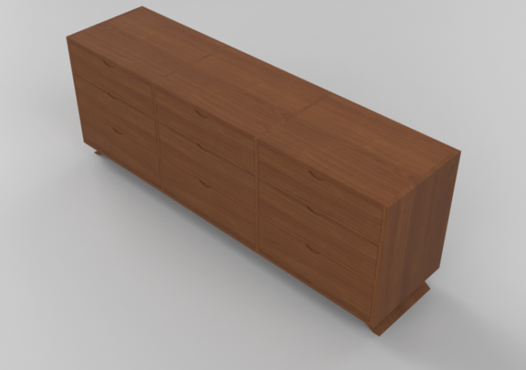 Armoires 3D - Commode avec neuf tiroirs - Thos. Moser -...