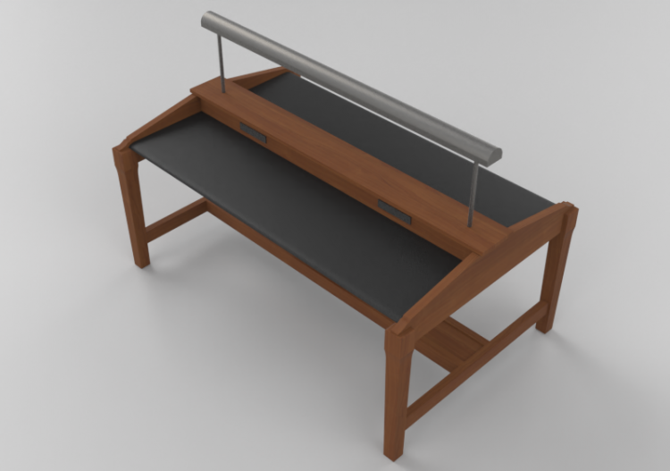 Muebles 3D - Escritorio de madera maciza - Thos. Moser -...