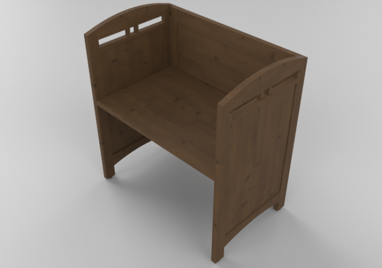 Muebles 3D - Escritorio de madera maciza - Thos. Moser -...