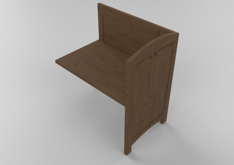 Muebles 3D - Escritorio de madera maciza - Thos. Moser -...