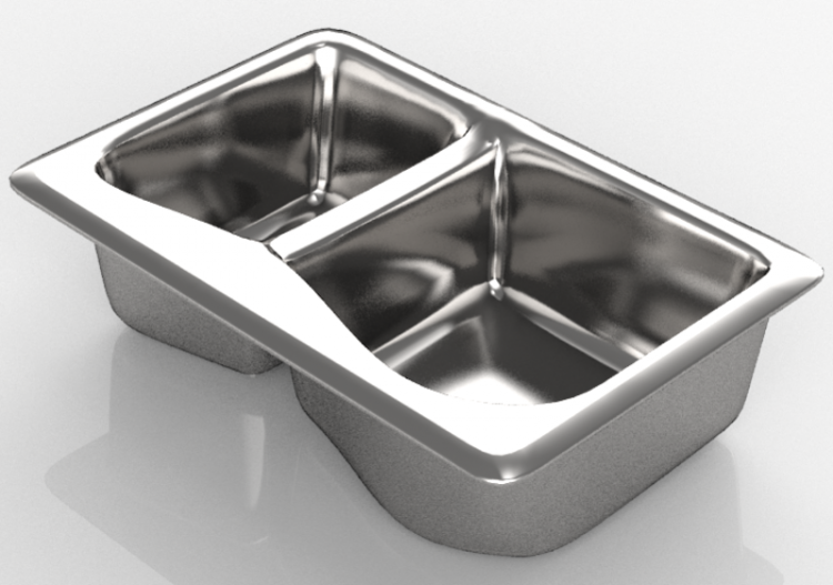 Fregaderos 3D - Fregadero de doble pileta - ACCA software