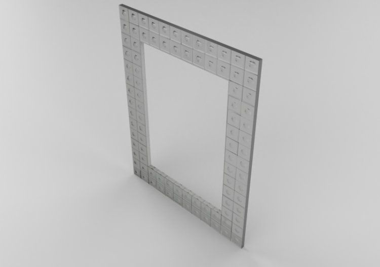 Acessórios 3D - Espelho retangular - Kare - 75590 - ACCA...