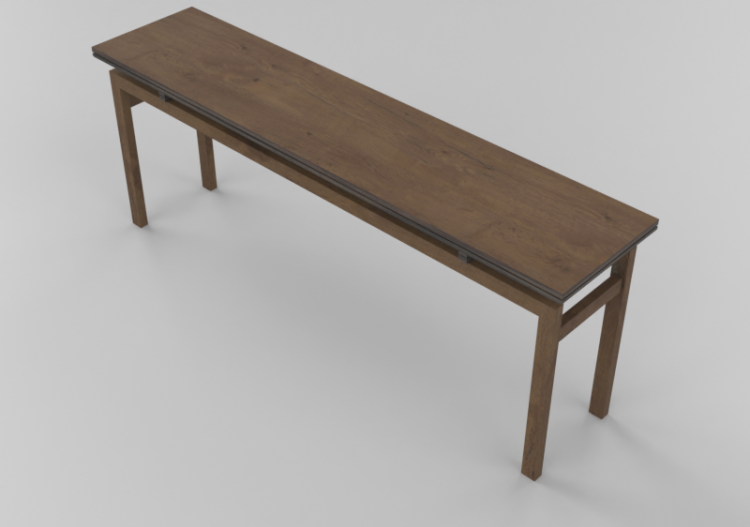 Mesas 3D - Mesa de madera - Schuster - P&B - ACCA software