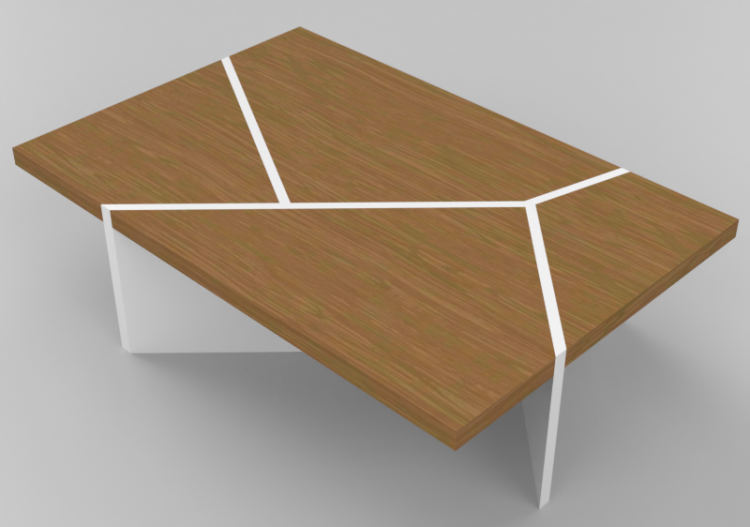 Mesas 3D - Mesa de madeira - Schuster - Raiz - ACCA...
