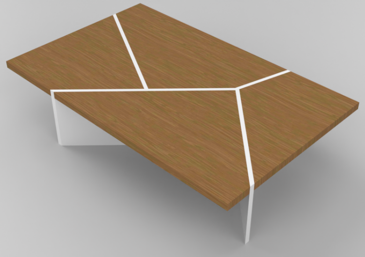 Mesas 3D - Mesa de madera - Schuster - Raiz - ACCA software
