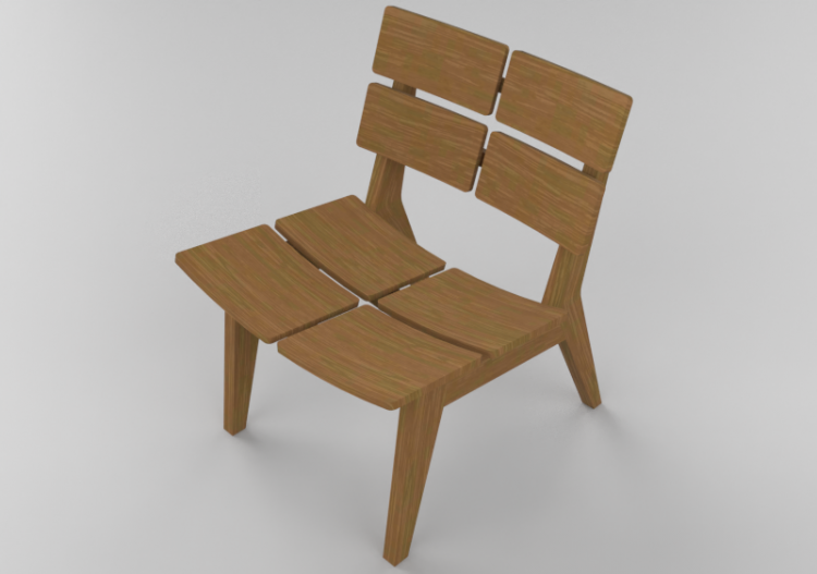 Poltronas y Sofás 3D - Poltrona de madera - Schuster -...