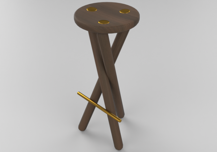Sillas 3D - Taburete de madera - Schuster - Eldorado - ACCA...