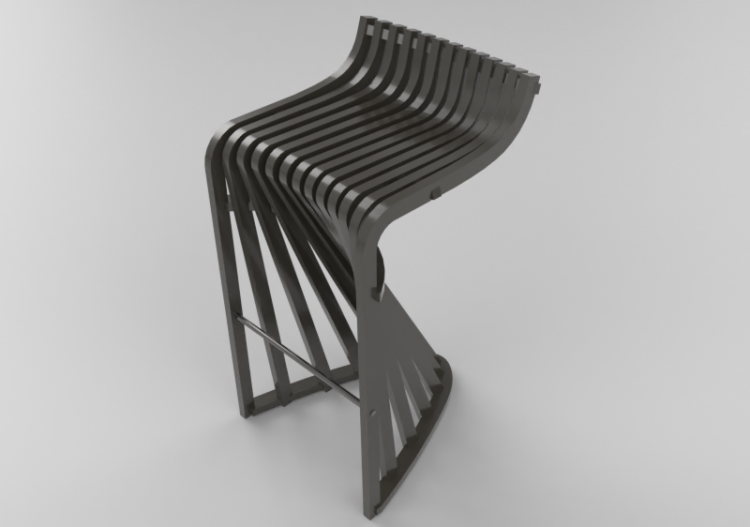 Chaises 3D - Tabouret en bois - Schuster - Pantosh - ACCA...