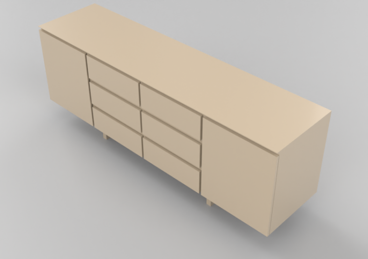 3D Furniture - Wooden Buffet - Schuster - Elisa - ACCA...