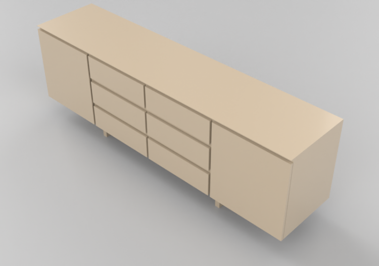 Mobili 3D - Buffet in legno - Schuster - Elisa - ACCA...
