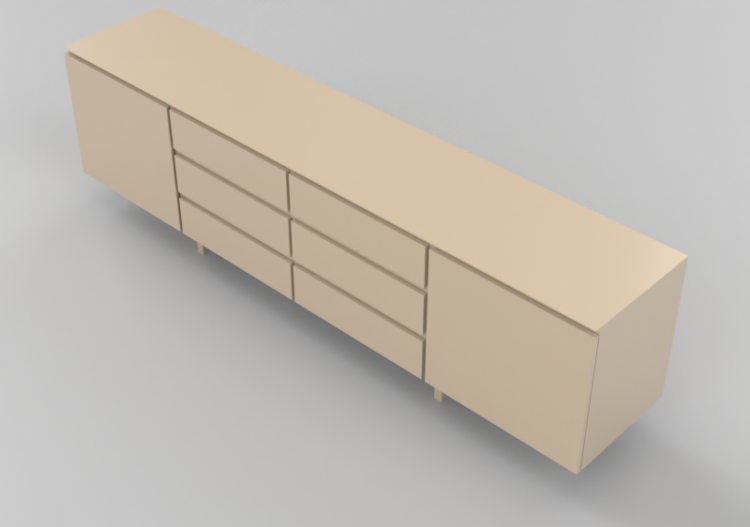 3D Furniture - Wooden Buffet - Schuster - Elisa - ACCA...