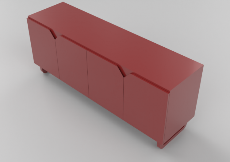 Móveis 3D - Bufê de madeira - Schuster - Fende - ACCA...