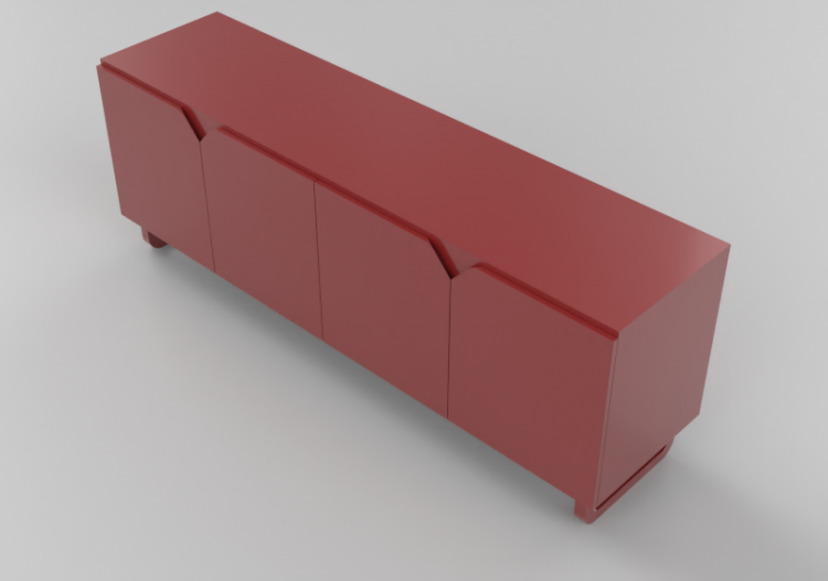Móveis 3D - Bufê de madeira - Schuster - Fende - ACCA...
