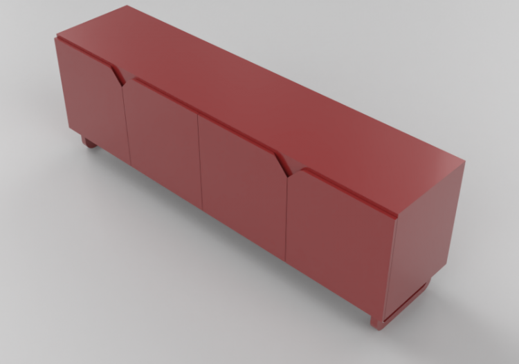 Móveis 3D - Bufê de madeira - Schuster - Fende - ACCA...