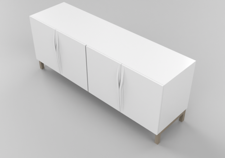 Móveis 3D - Bufê de madeira - Schuster - Loop - ACCA...