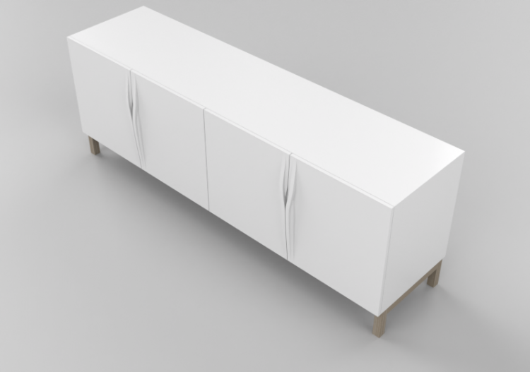 Móveis 3D - Bufê de madeira - Schuster - Loop - ACCA...