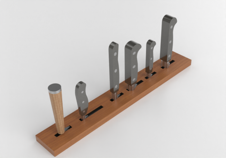Vaisselle et couverts 3D - Jeu de couteaux - ACCA software