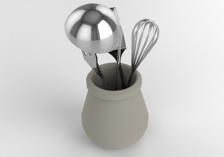 Crockery and cutlery 3D - cutlery set - ACCA software