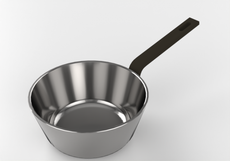 Pentole e Contenitori 3D - Casseruole in acciaio inox -...