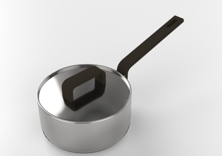 Pans and Containers 3D - Stainless steel casserole - ACCA...
