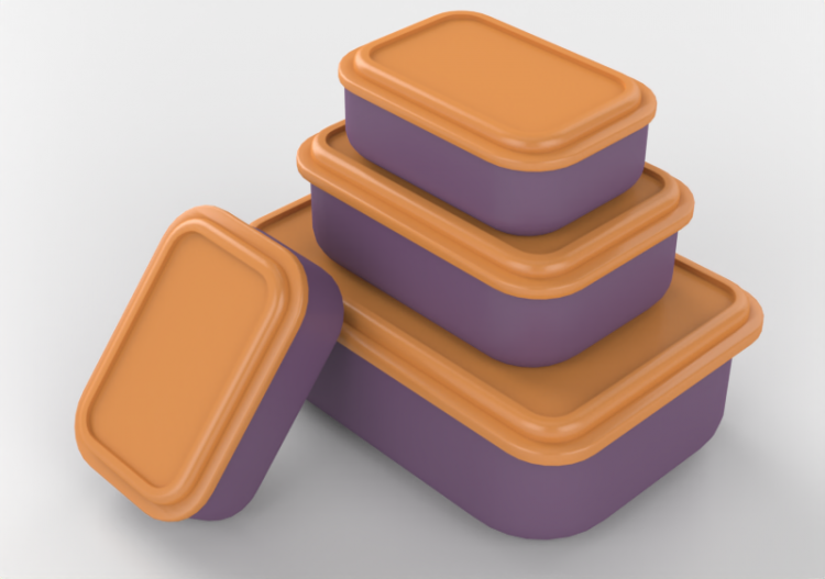 Casseroles Récipients 3D - Récipient en plastique - ACCA...