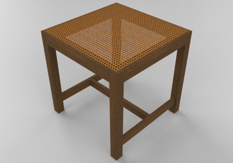 Cadeira 3D - Banqueta de madeira - Schuster - Toti - ACCA...