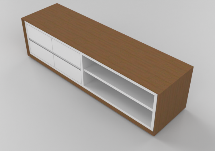 Muebles 3D - Mueble de madera - Schuster - Cascas - ACCA...