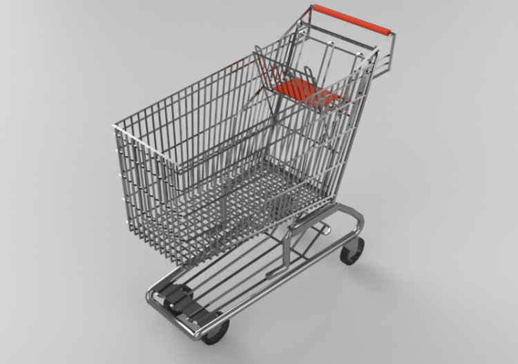 Accessoires 3D - Chariot supermarché - ACCA software