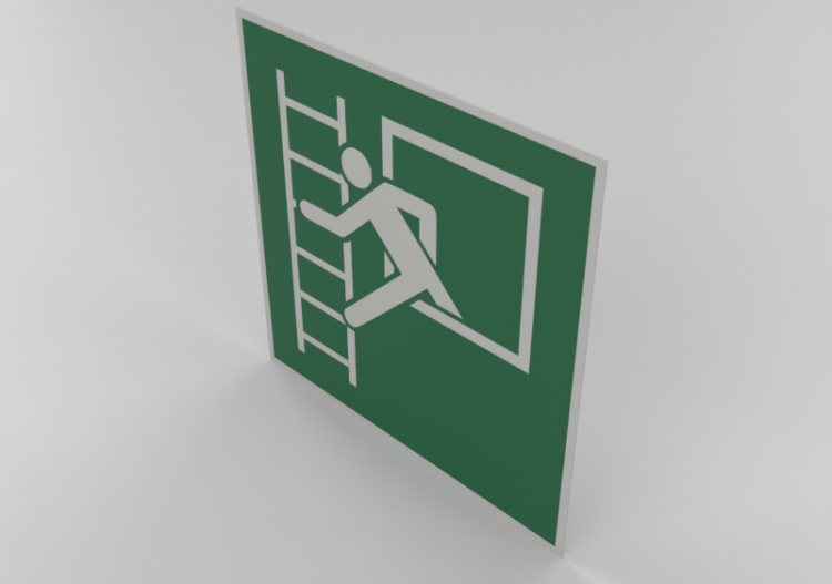 Ventana de emergencia con escalera de emergencia - E016 -...