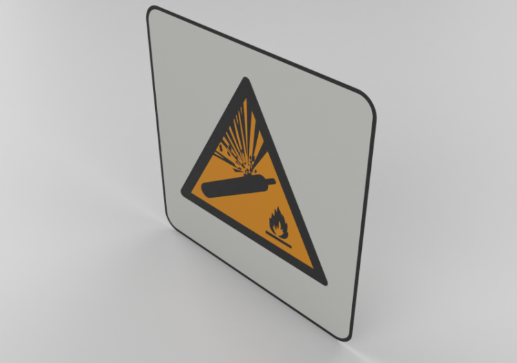Danger; Bouteille pressurisée - W029 - ACCA software
